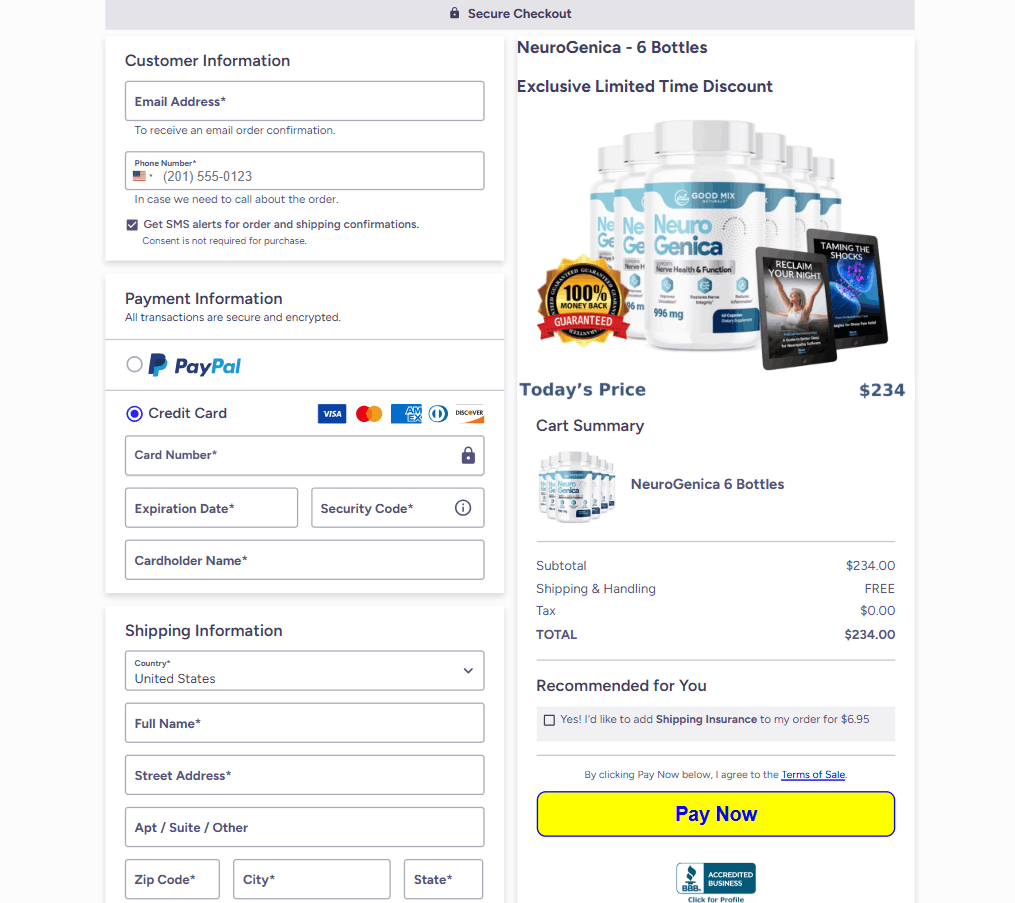neurogenica™-checkout page